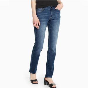 Garnet Hill Dark Blue Straight Leg Jeans Women's Sz 8. Classic Denim